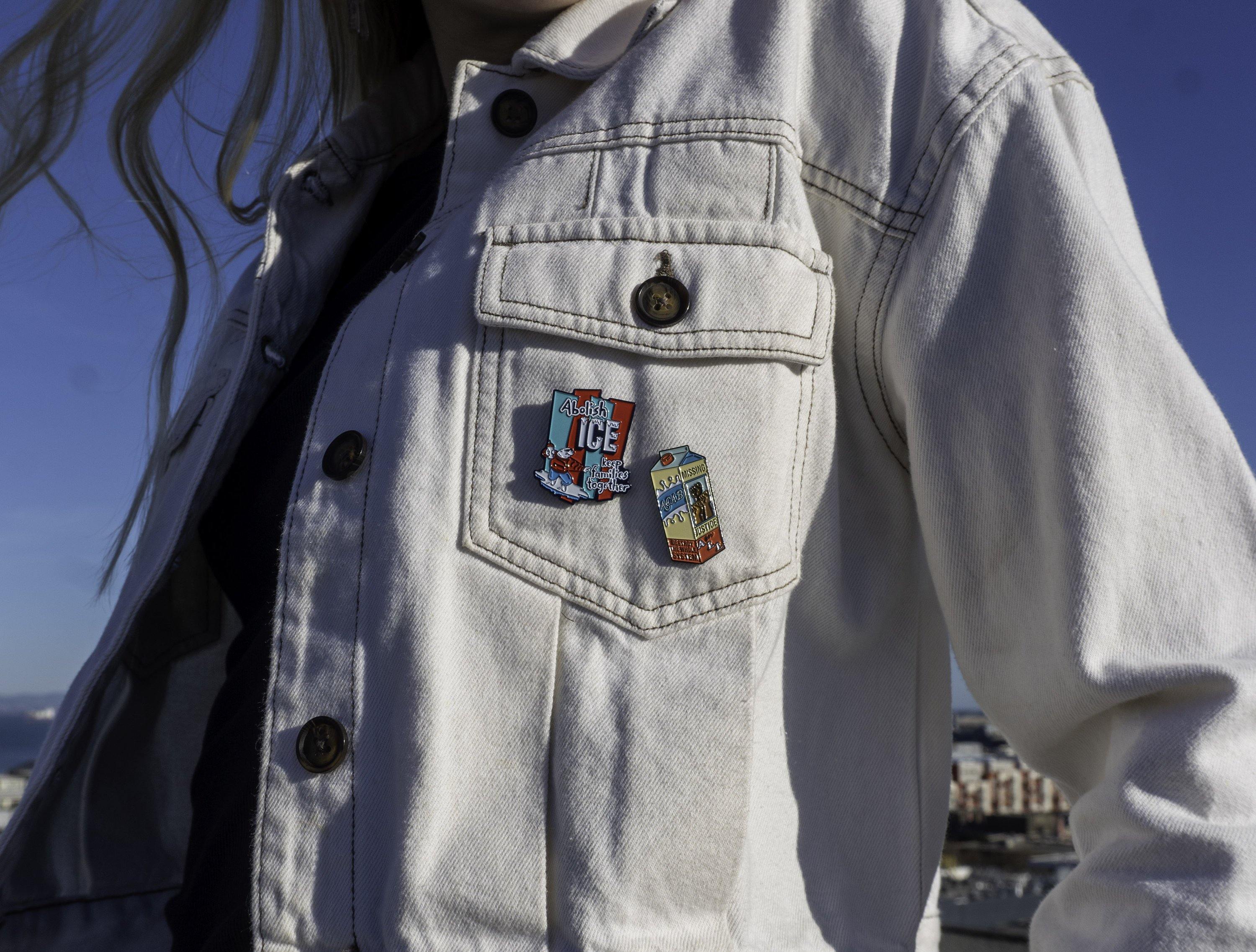 Abolish ICE Enamel Pin - Image 3