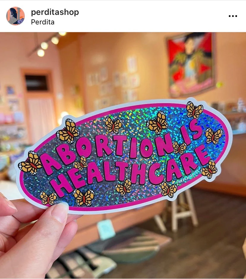 Abortion Is Healthcare Glitter Bumper Sticker - Image 5