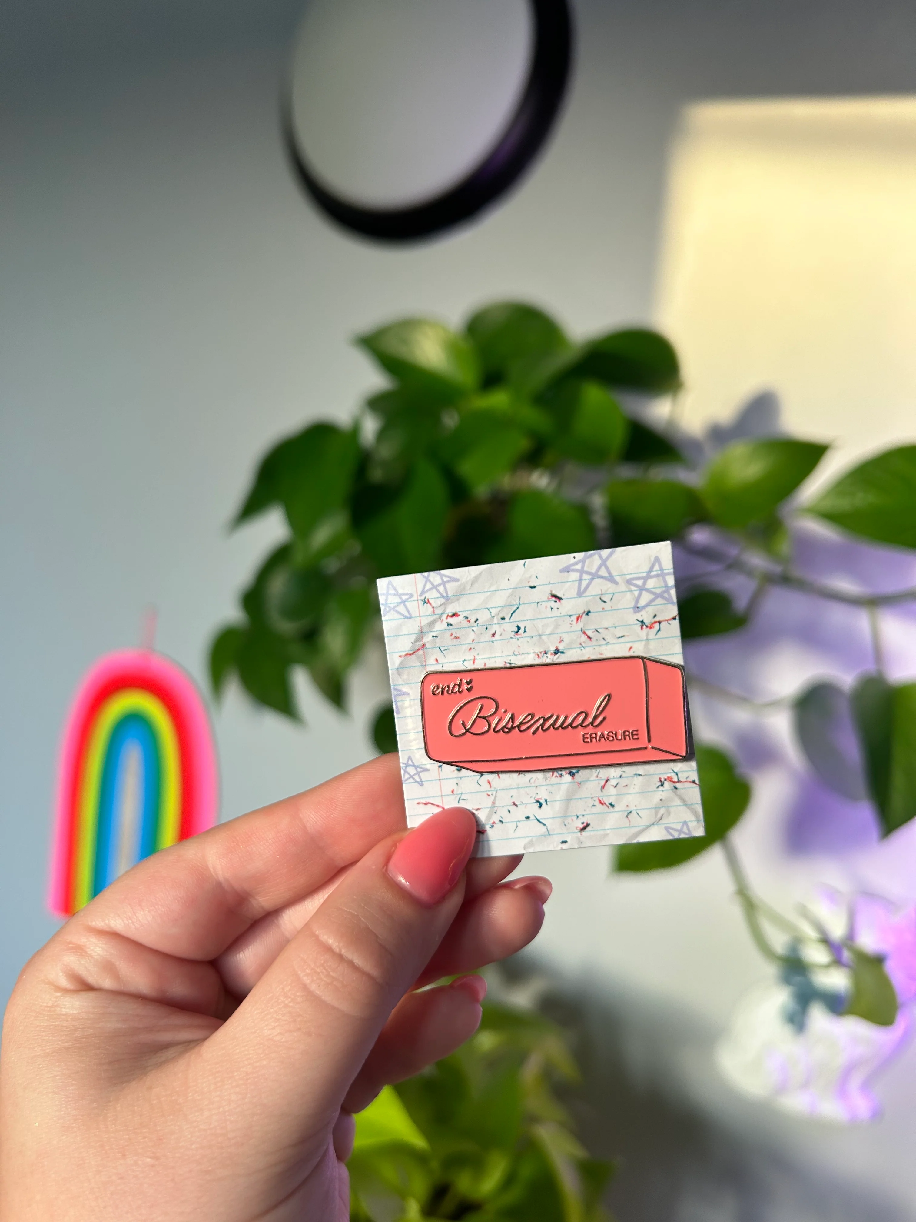 End Bisexual Erasure Enamel Pin - Image 6