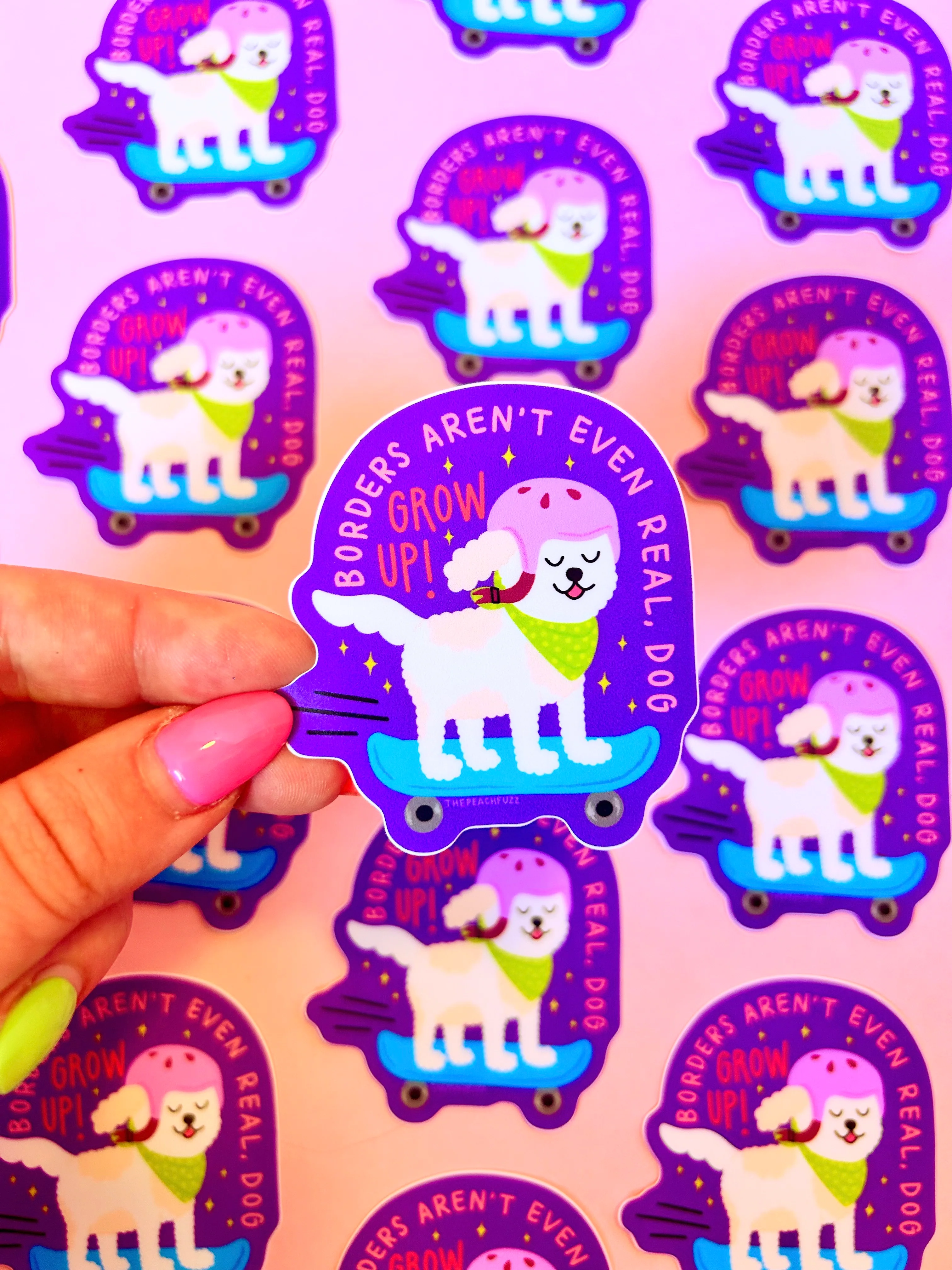 Borders Aren't Even Real Sticker - Image 3