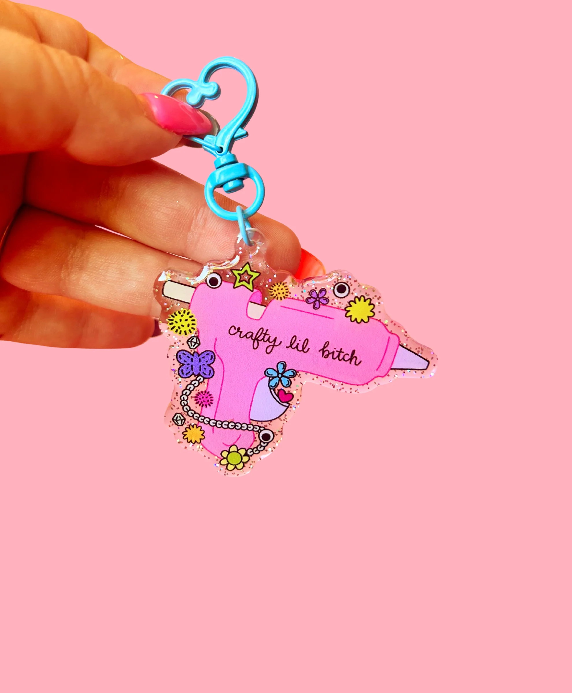 Crafty Lil Bitch Keychain - Image 6