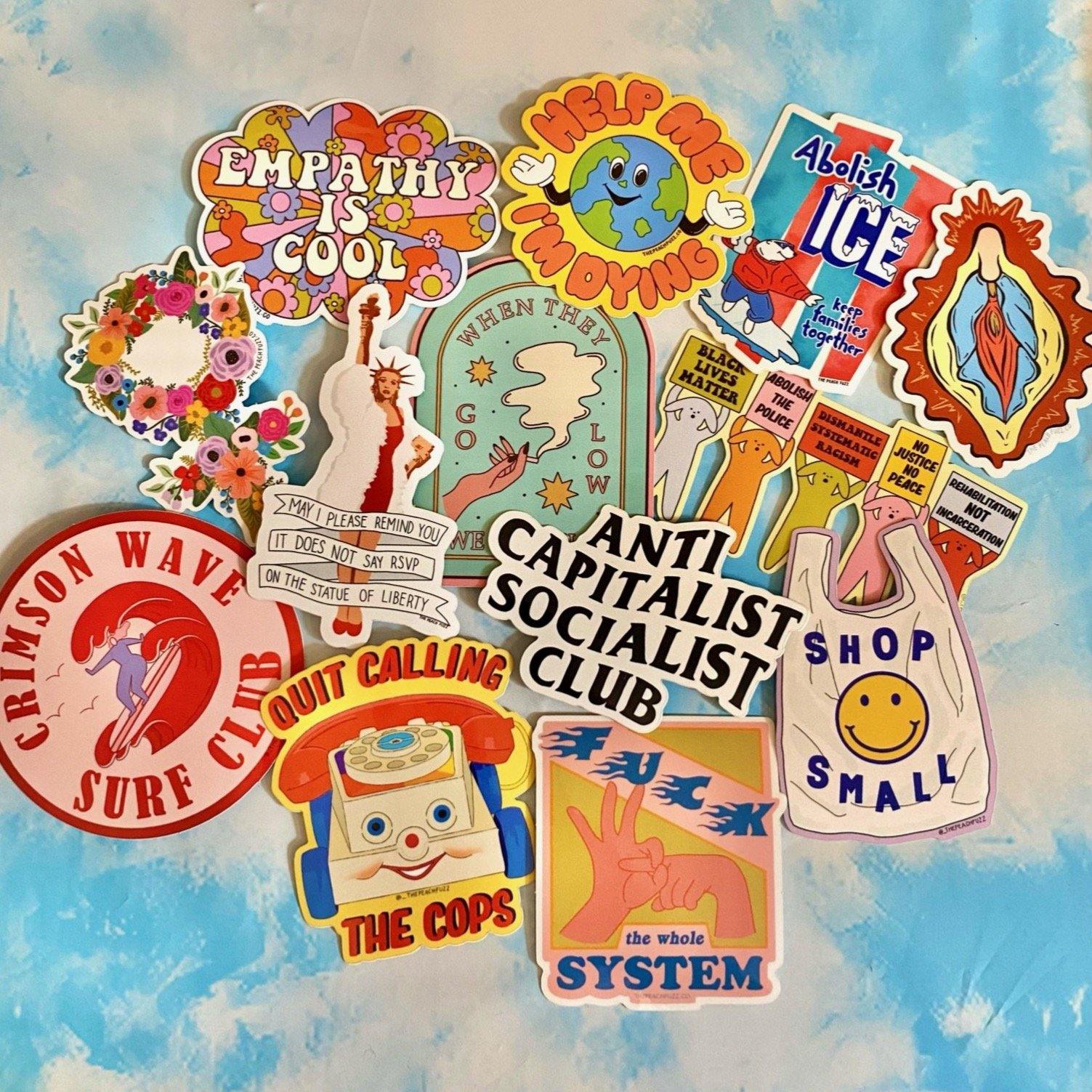 Crimson Wave Surf Club Sticker - Image 4
