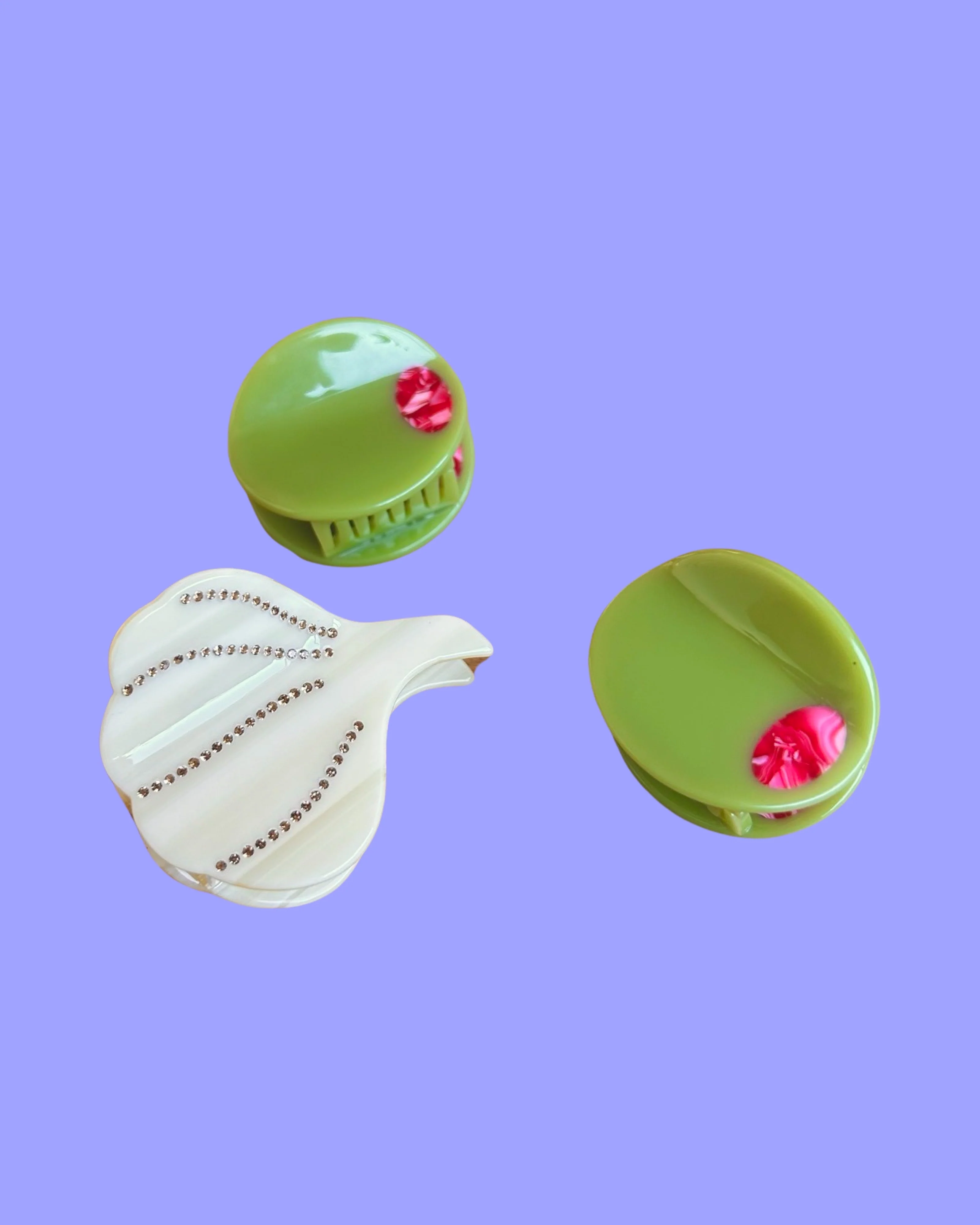 Garlic Rhinestone Mini Hair Claw - Image 5