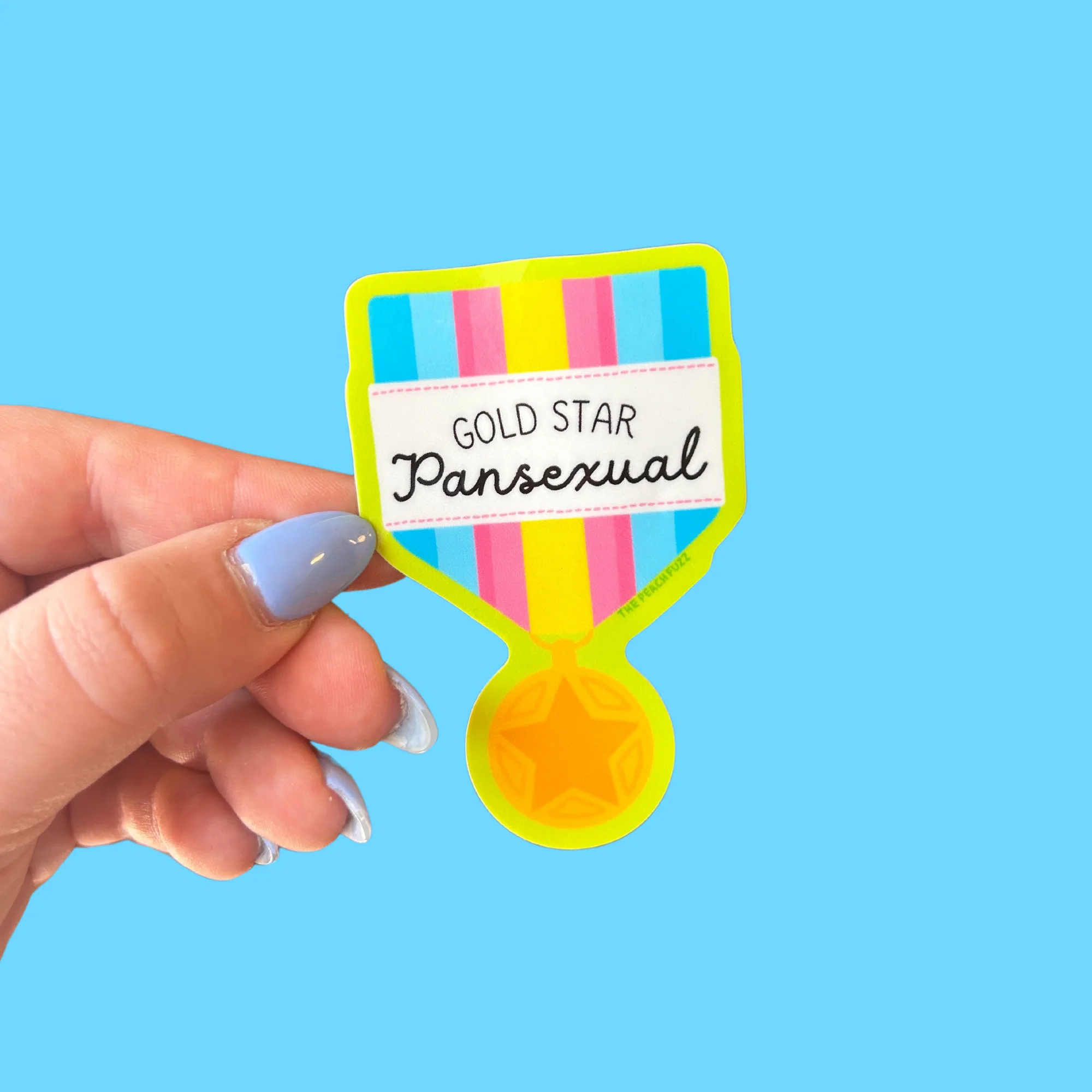 Gold Star Pansexual Sticker - Image 2
