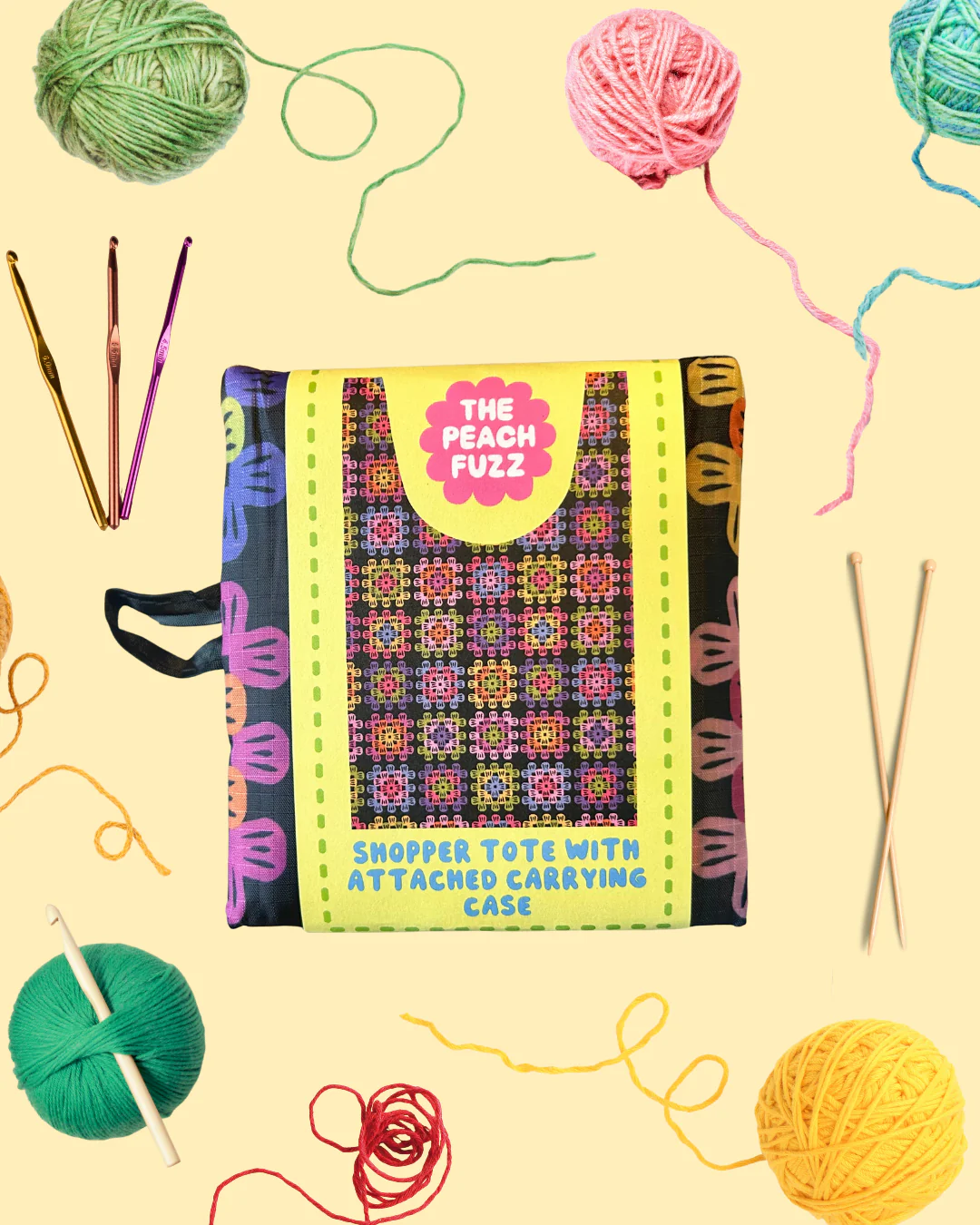 Granny Square Folding Shopper Tote - Image 6