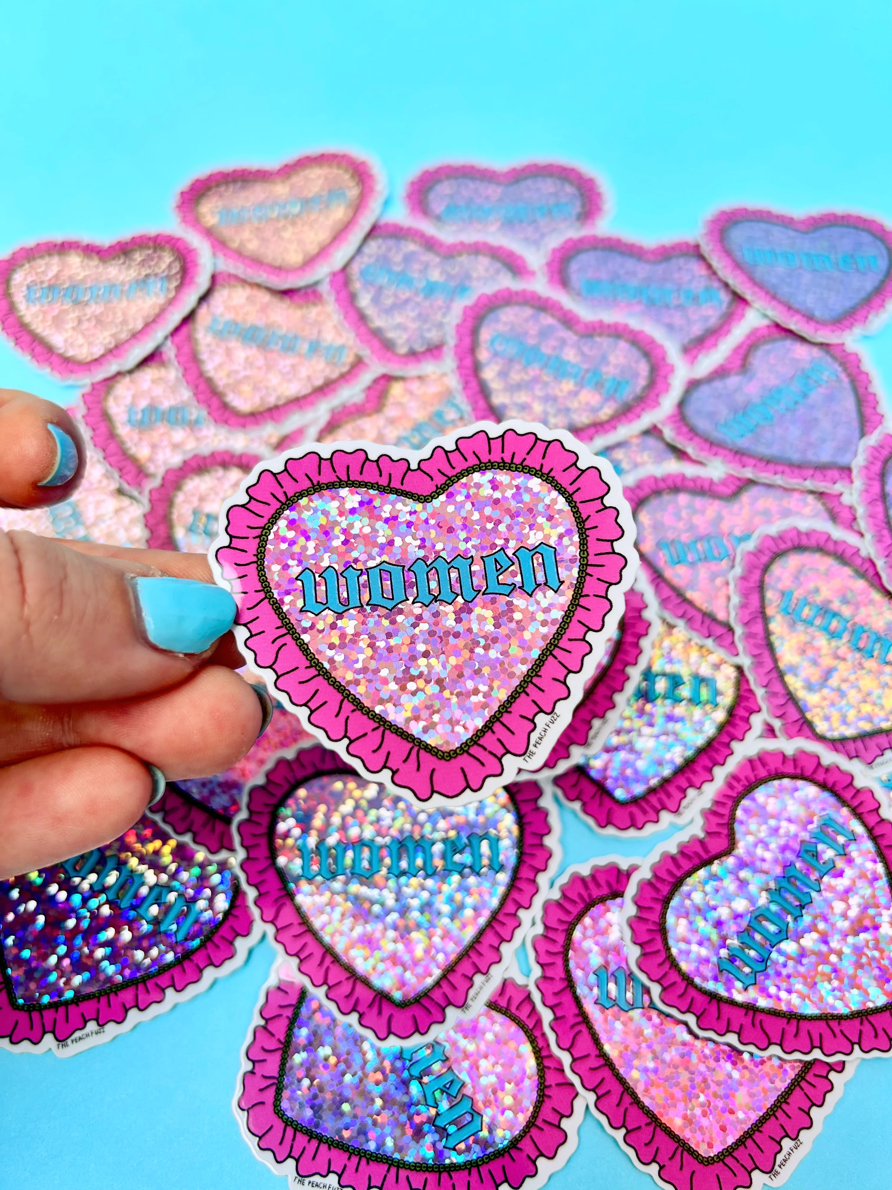 Heart Women Glitter Sticker - Image 6