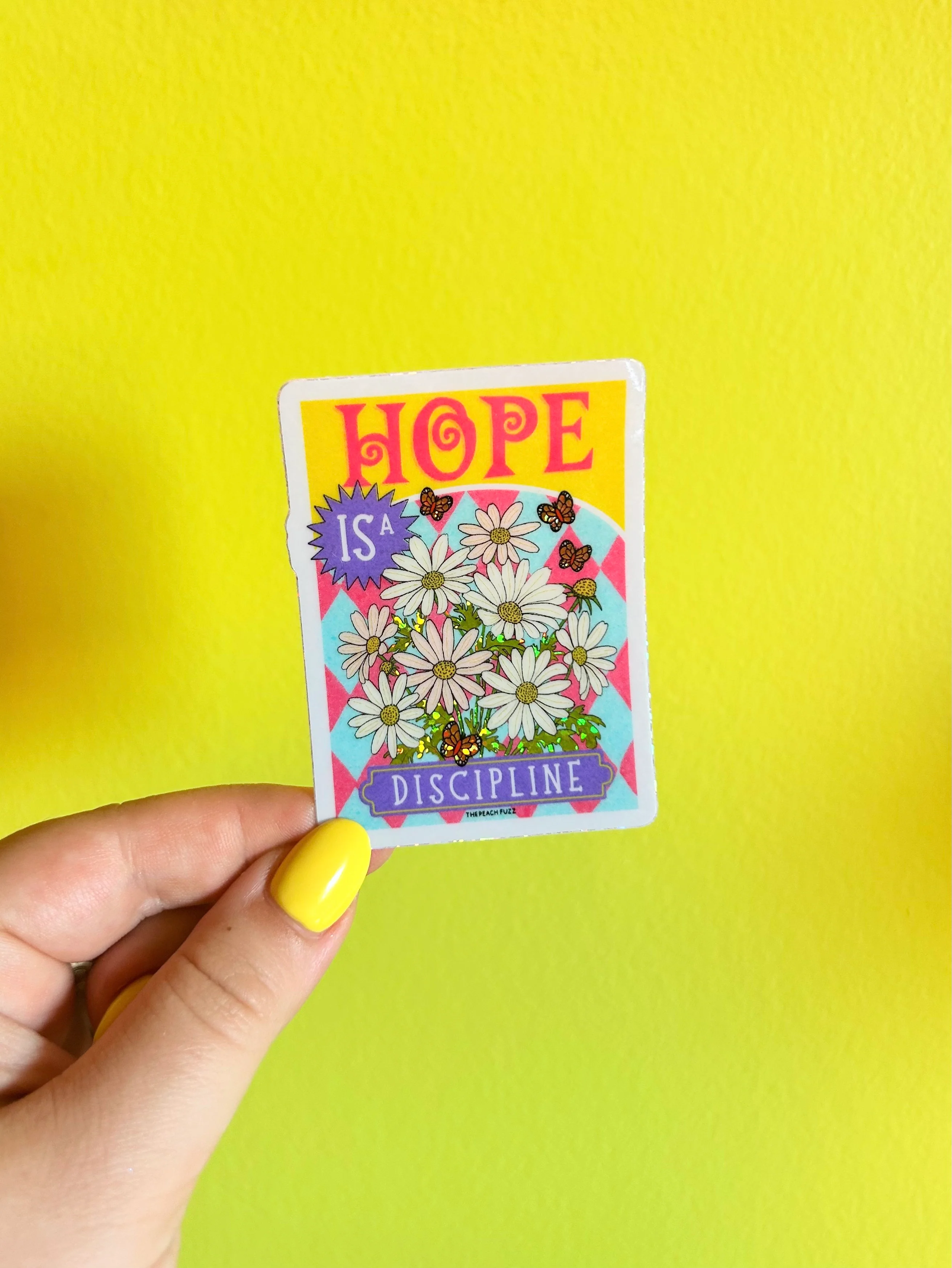 Hope Is A Discipline Glitter Sticker - Image 3