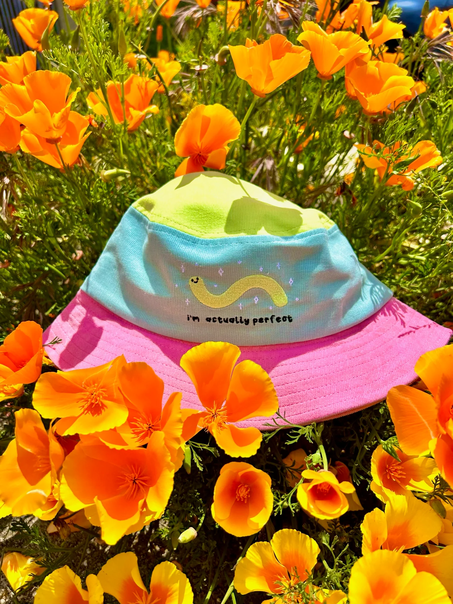 I’m Actually Perfect Color Block Bucket Hat - Image 12