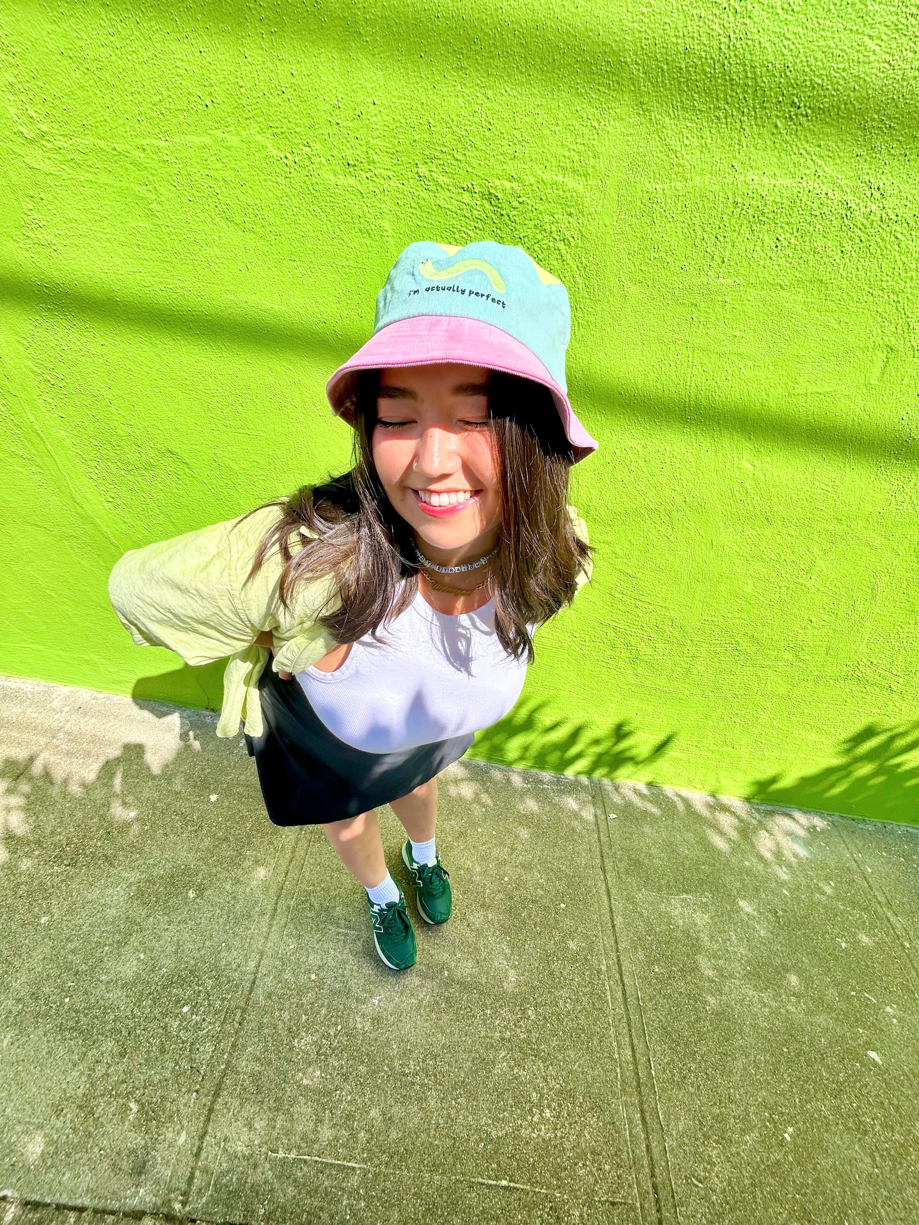 I’m Actually Perfect Color Block Bucket Hat - Image 3