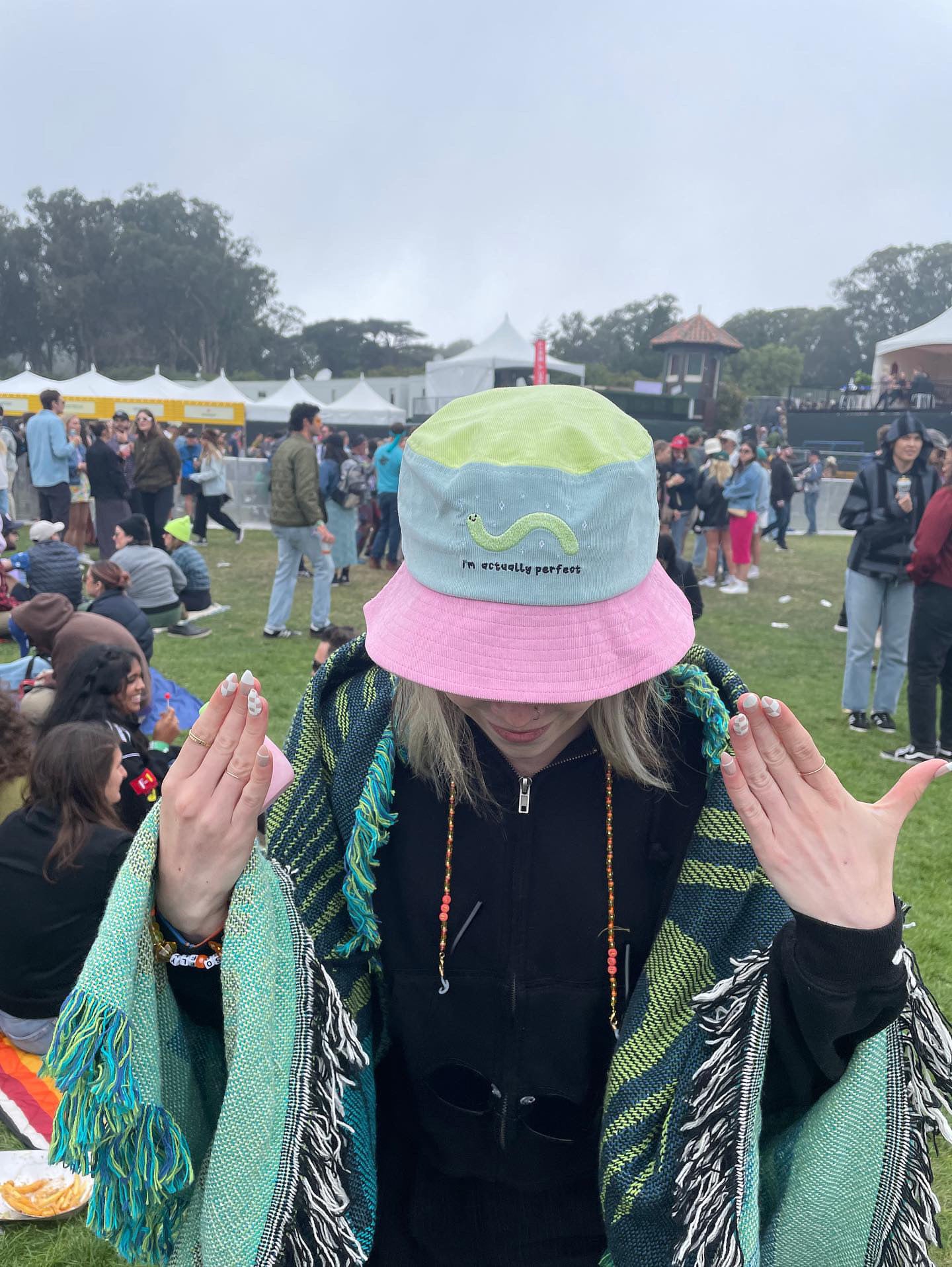 I’m Actually Perfect Color Block Bucket Hat - Image 8