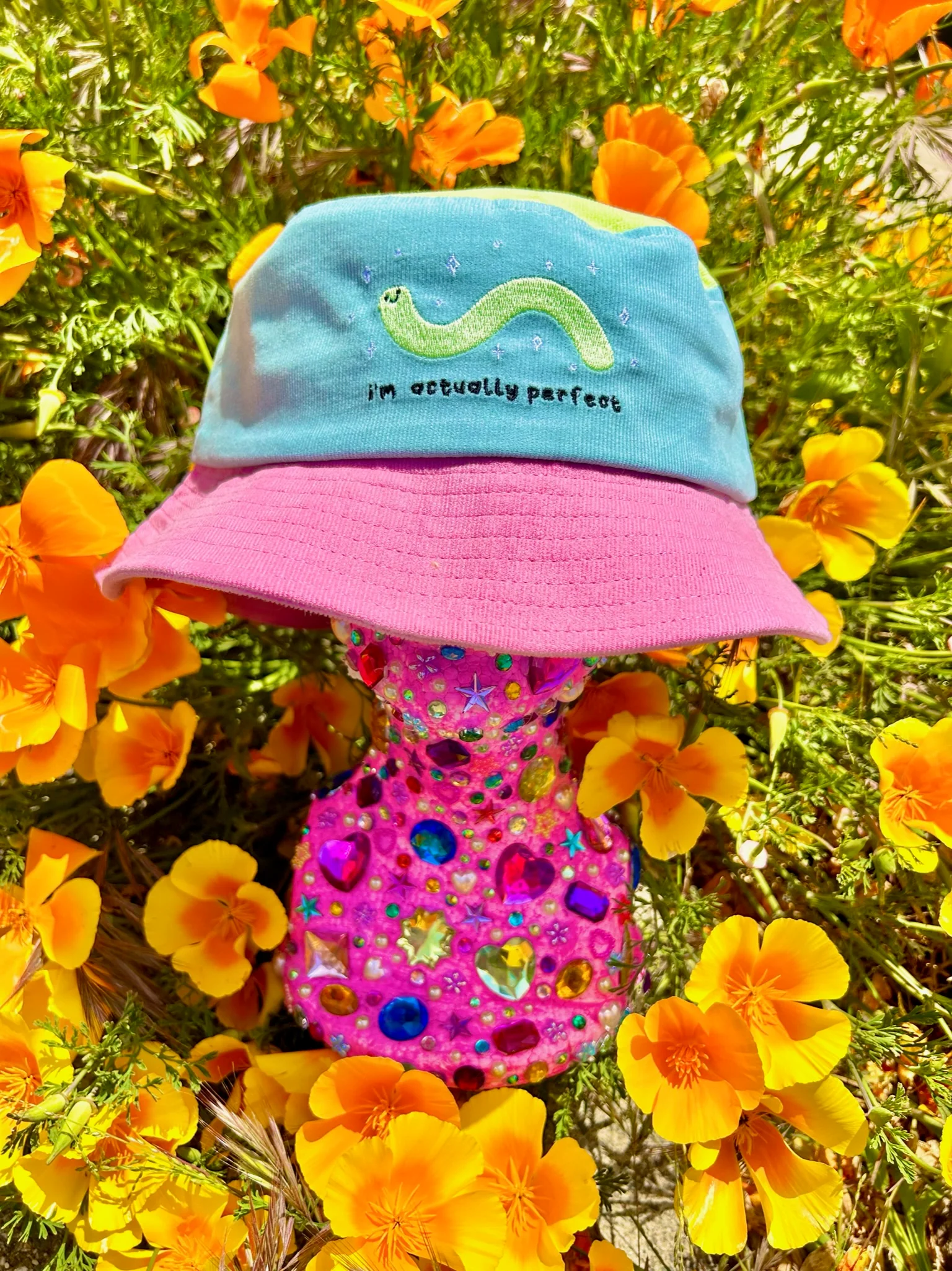 I’m Actually Perfect Color Block Bucket Hat - Image 9