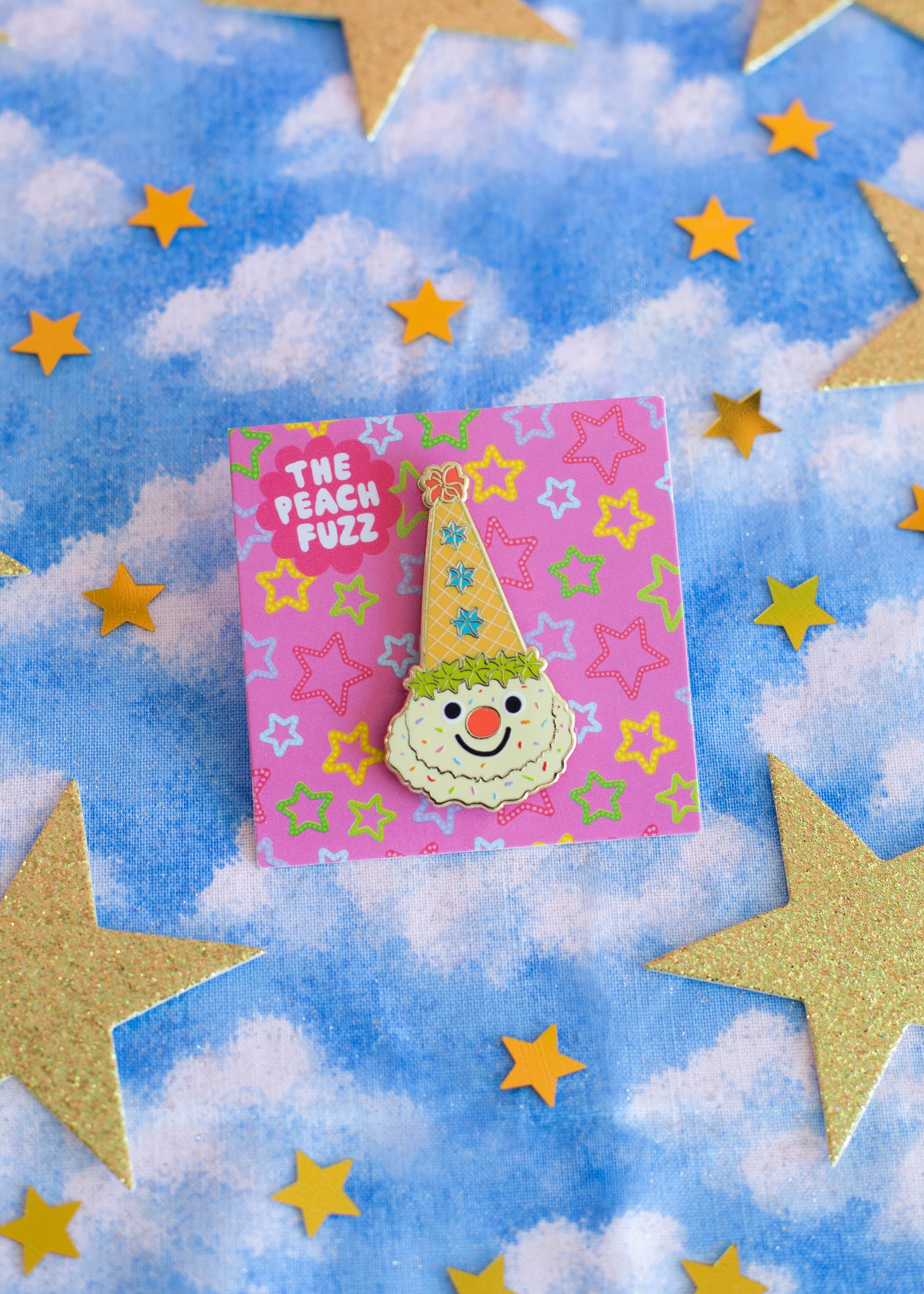 Ice Cream Clown Enamel Pin - Image 2