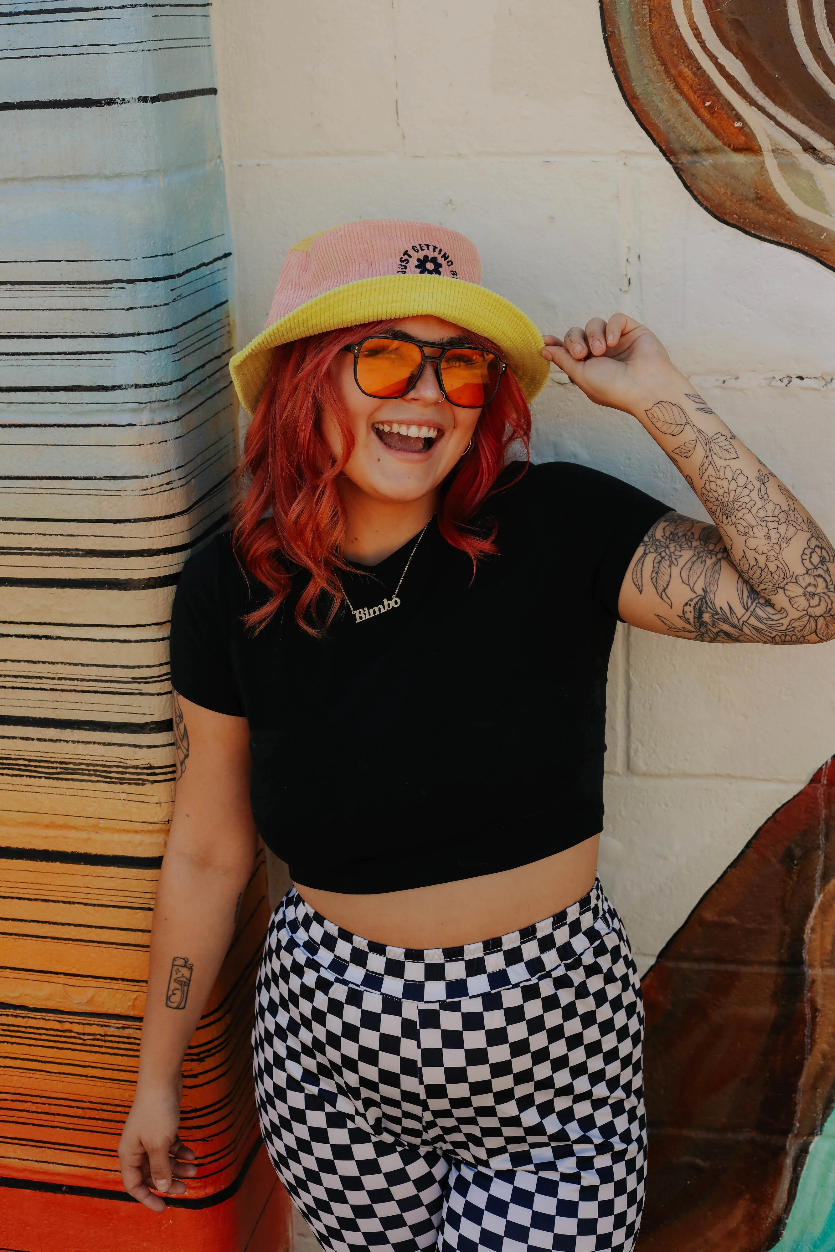 Just Getting Bi Color Block Bucket Hat - Image 5