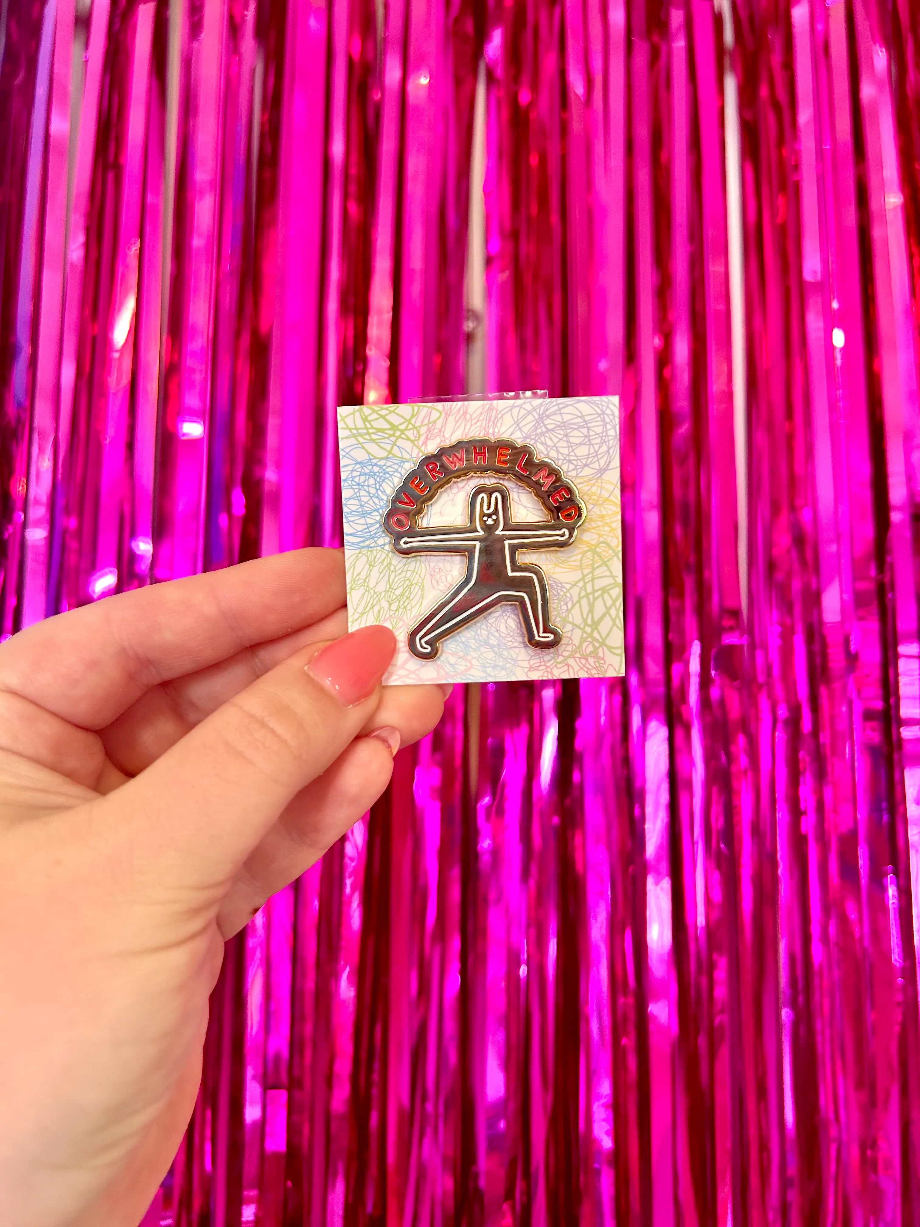 Overwhelmed Enamel Pin - Image 6