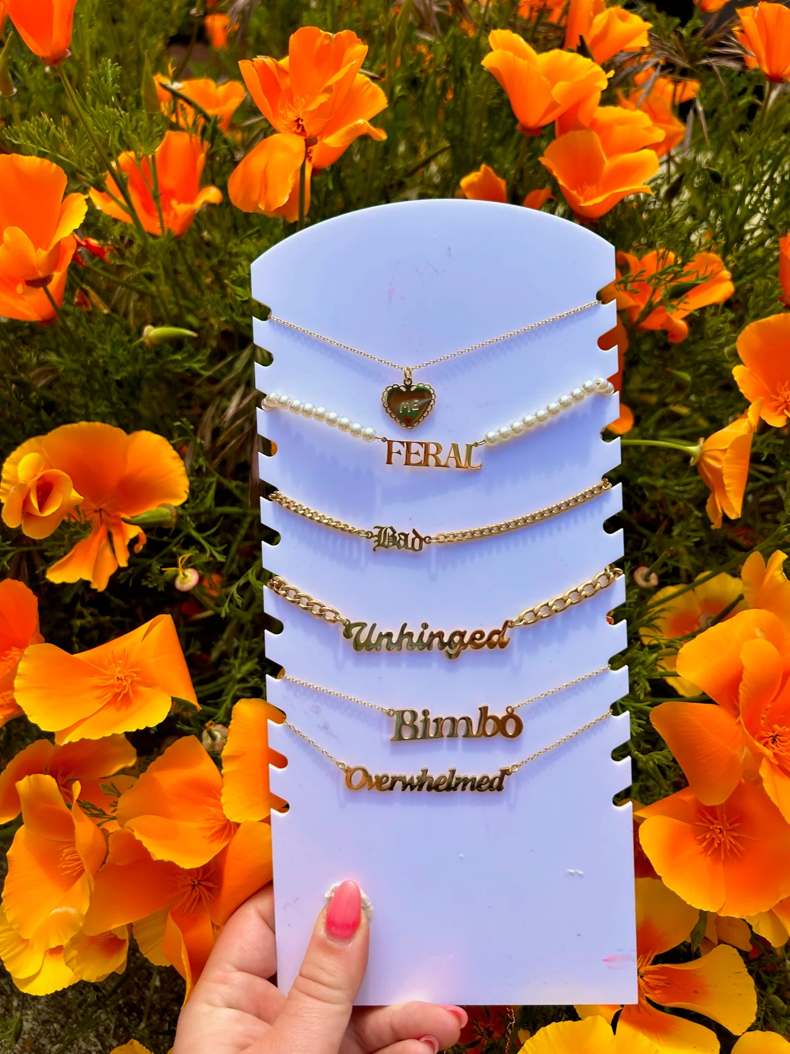 Overwhelmed Nameplate Necklace - Image 10