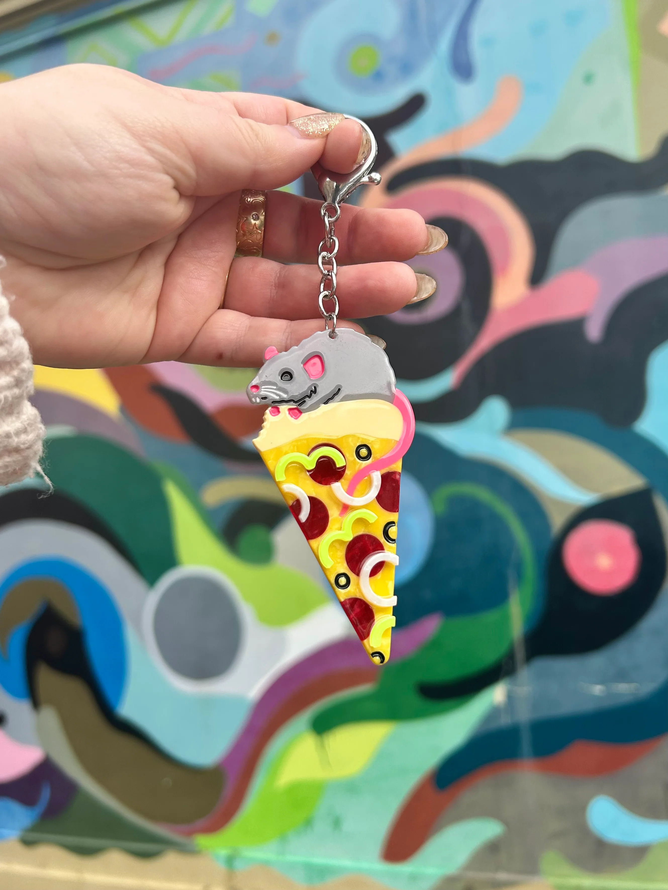 Pizza Rat Keychain - Image 5