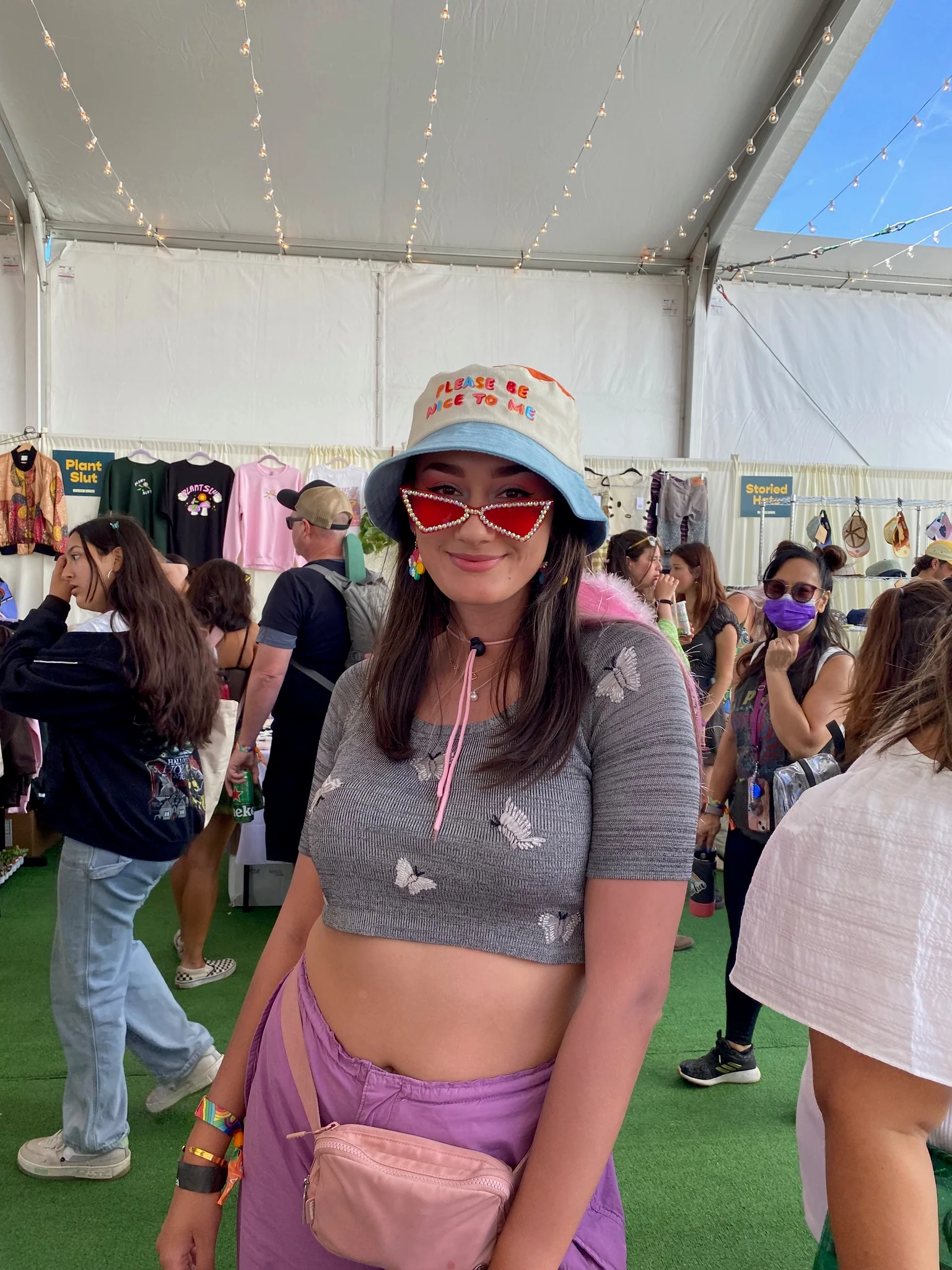 Please Be Nice To Me Color Block Bucket Hat - Image 5