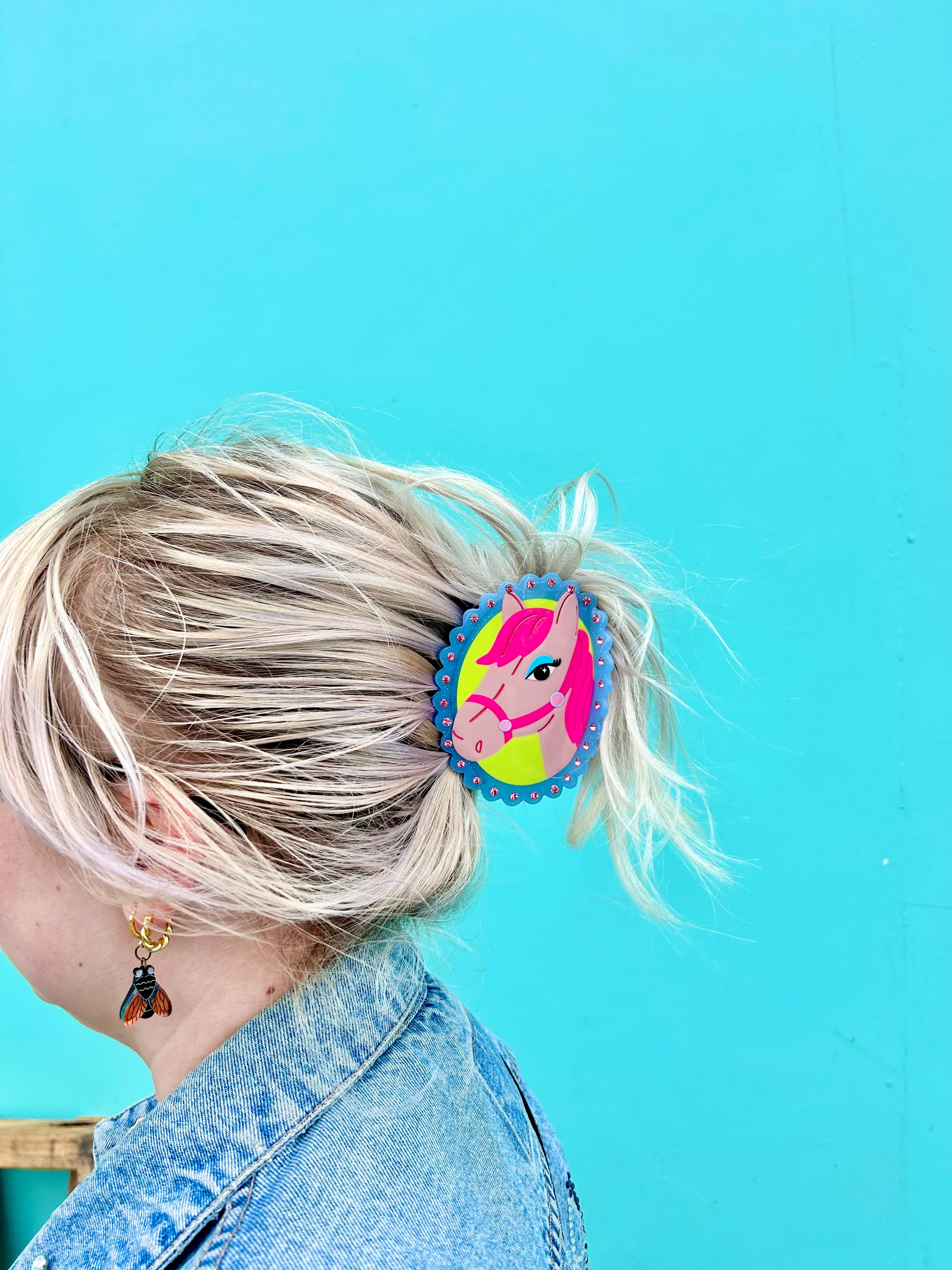 Pink Pony Hair Claw - Image 11