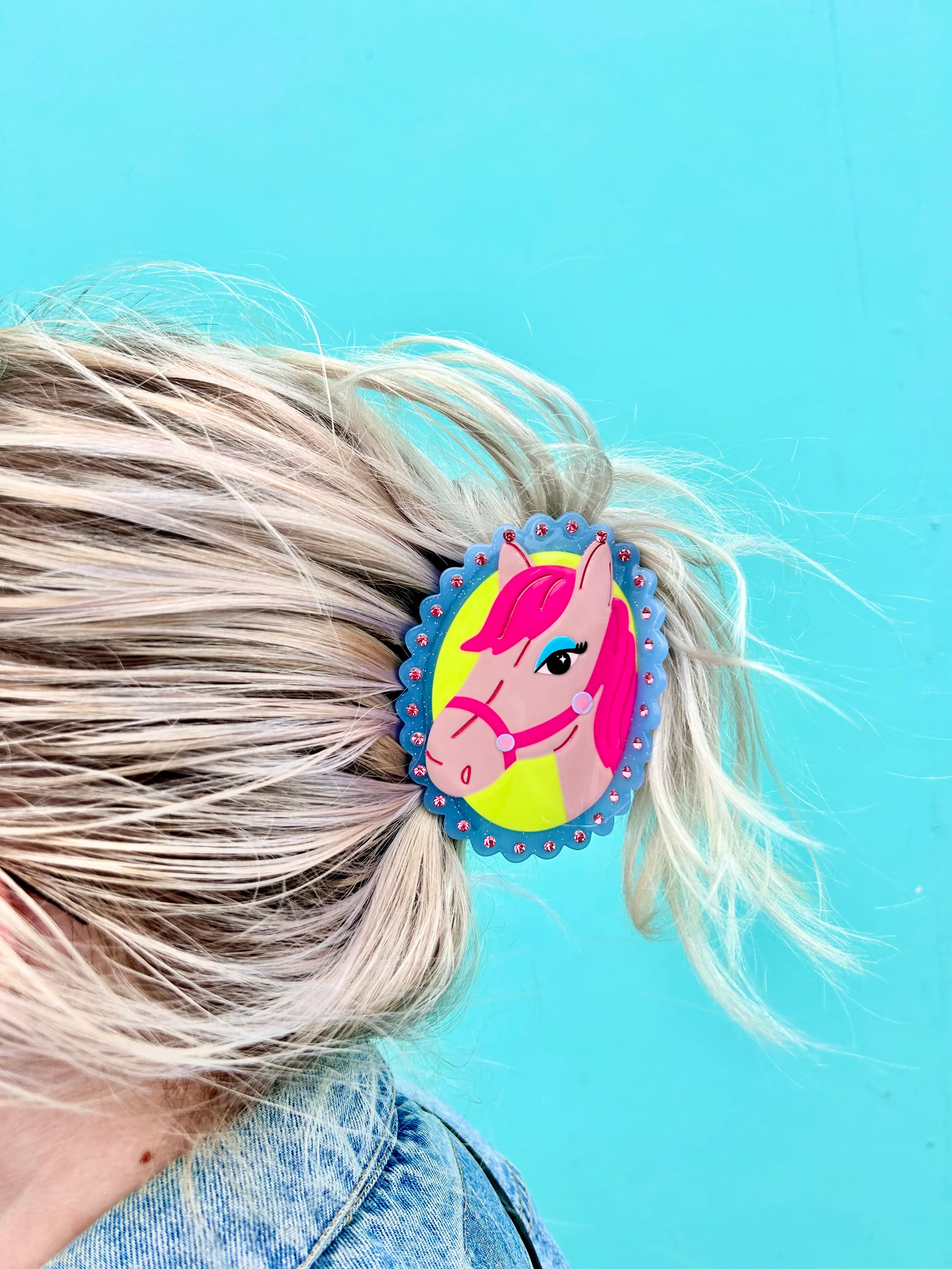Pink Pony Hair Claw - Image 12