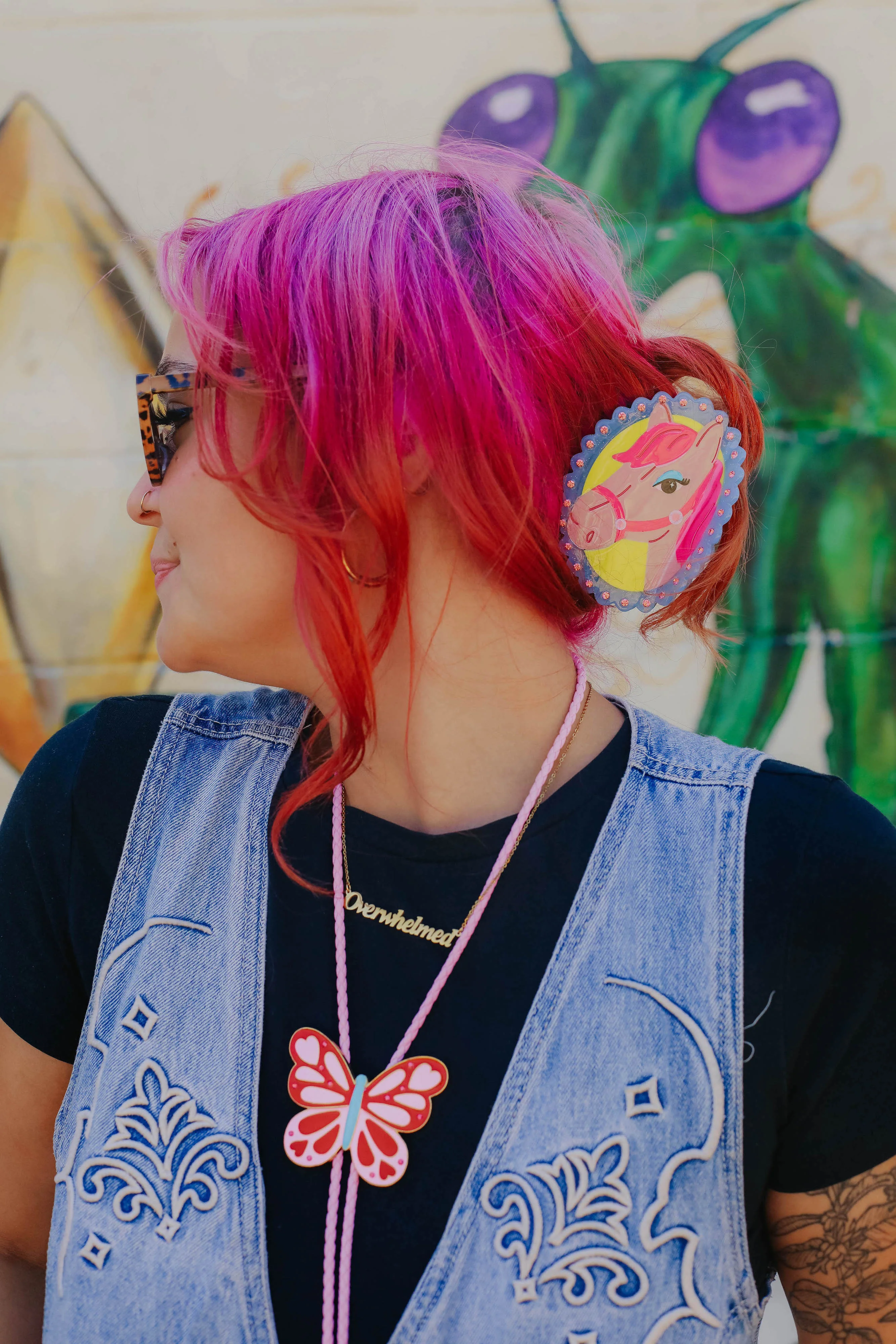 Pink Pony Hair Claw - Image 2
