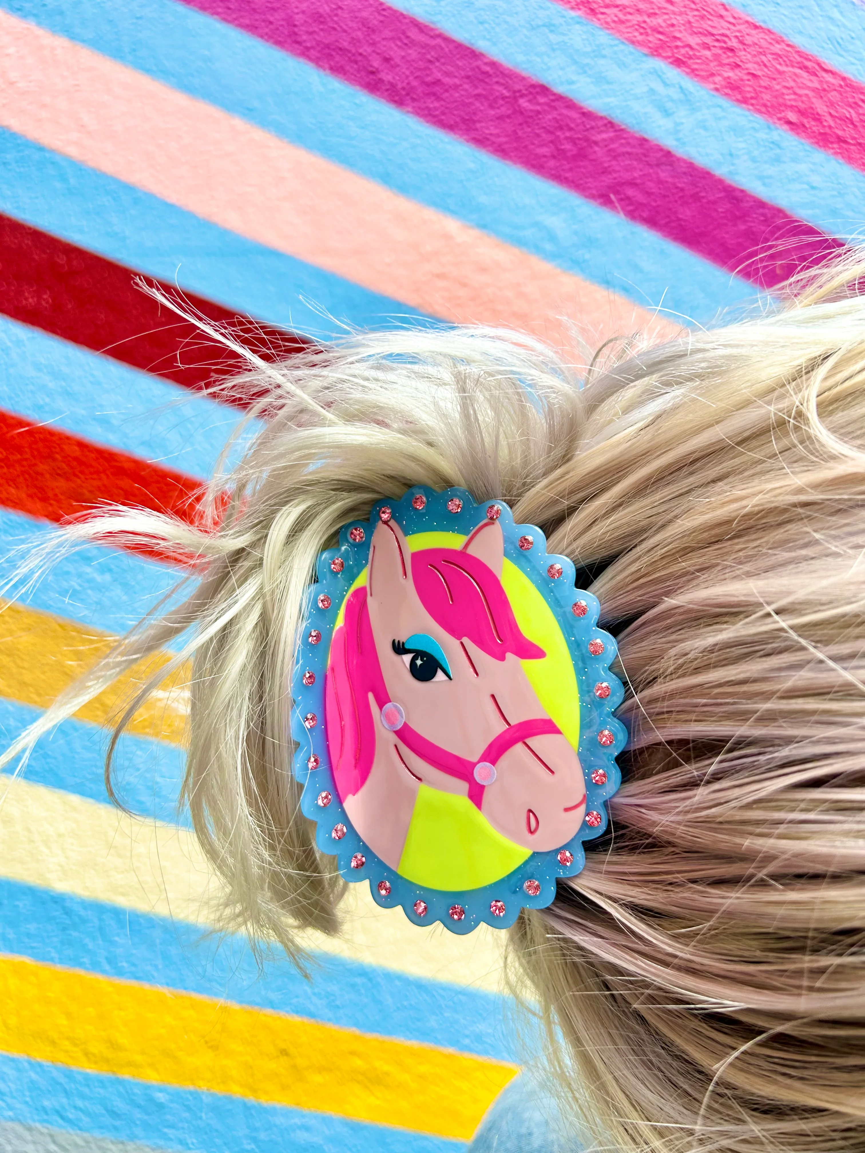 Pink Pony Hair Claw - Image 3