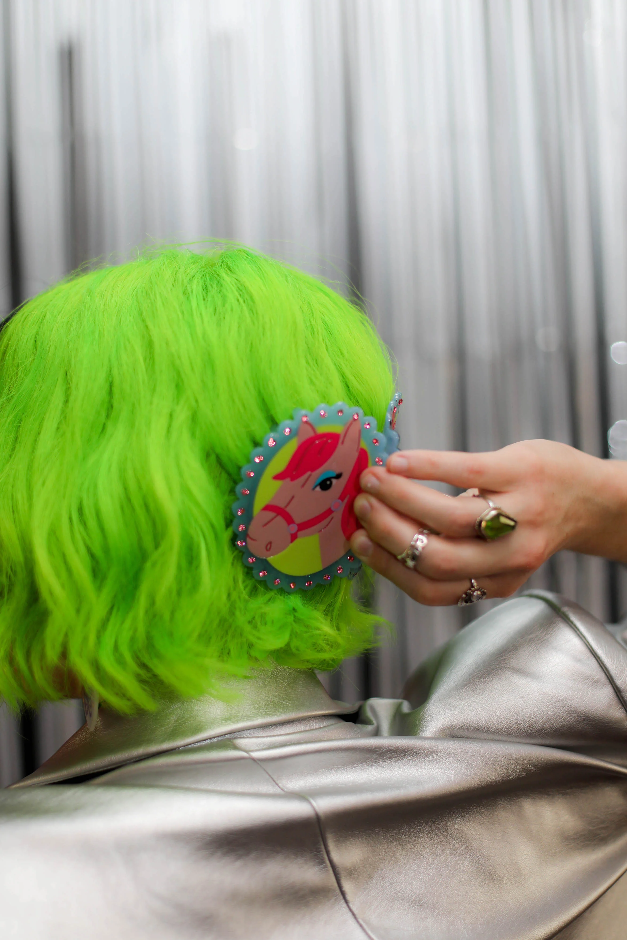 Pink Pony Hair Claw - Image 4