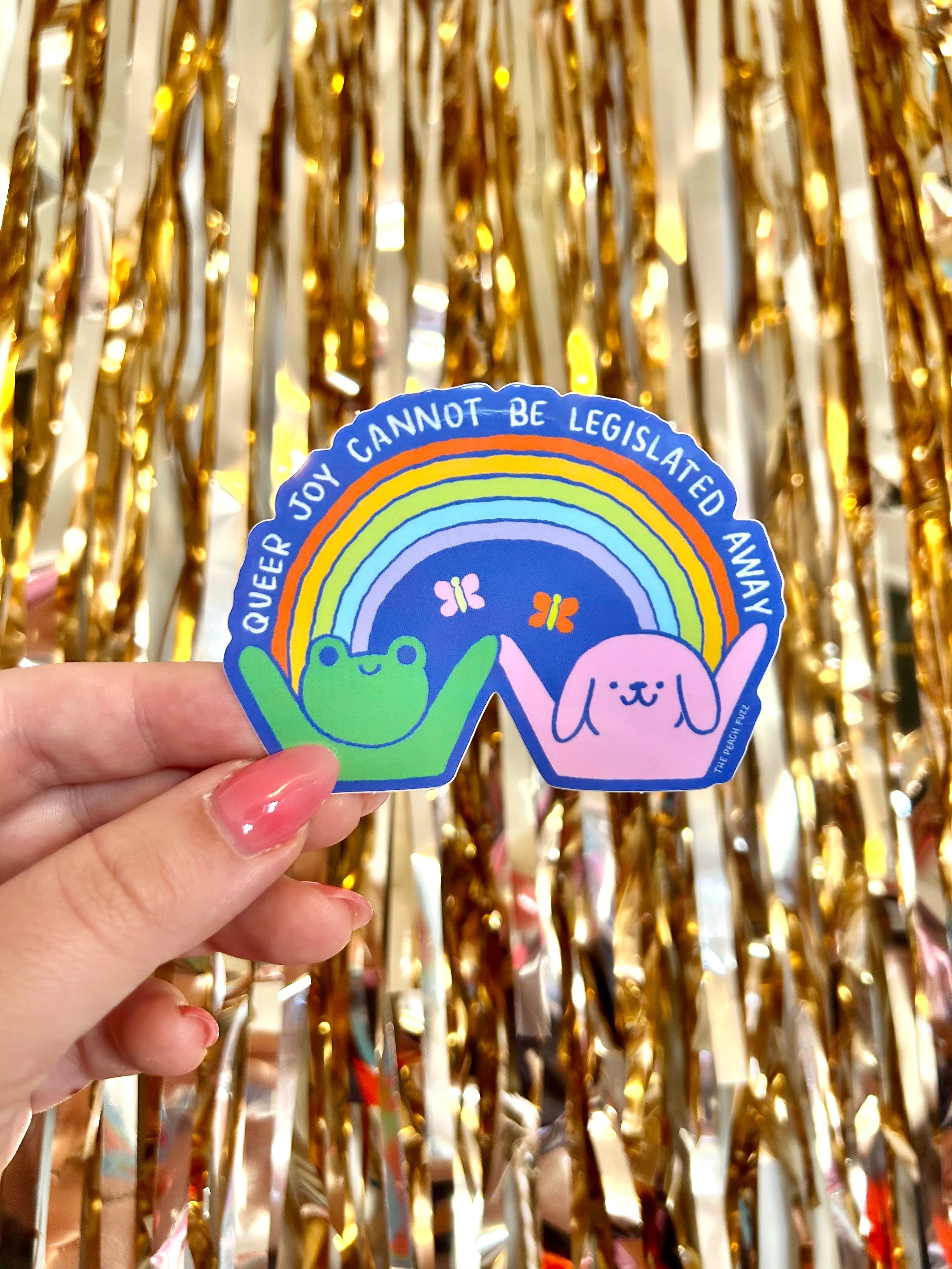 Queer Joy Cannot Be Legislated Away Sticker - Image 2