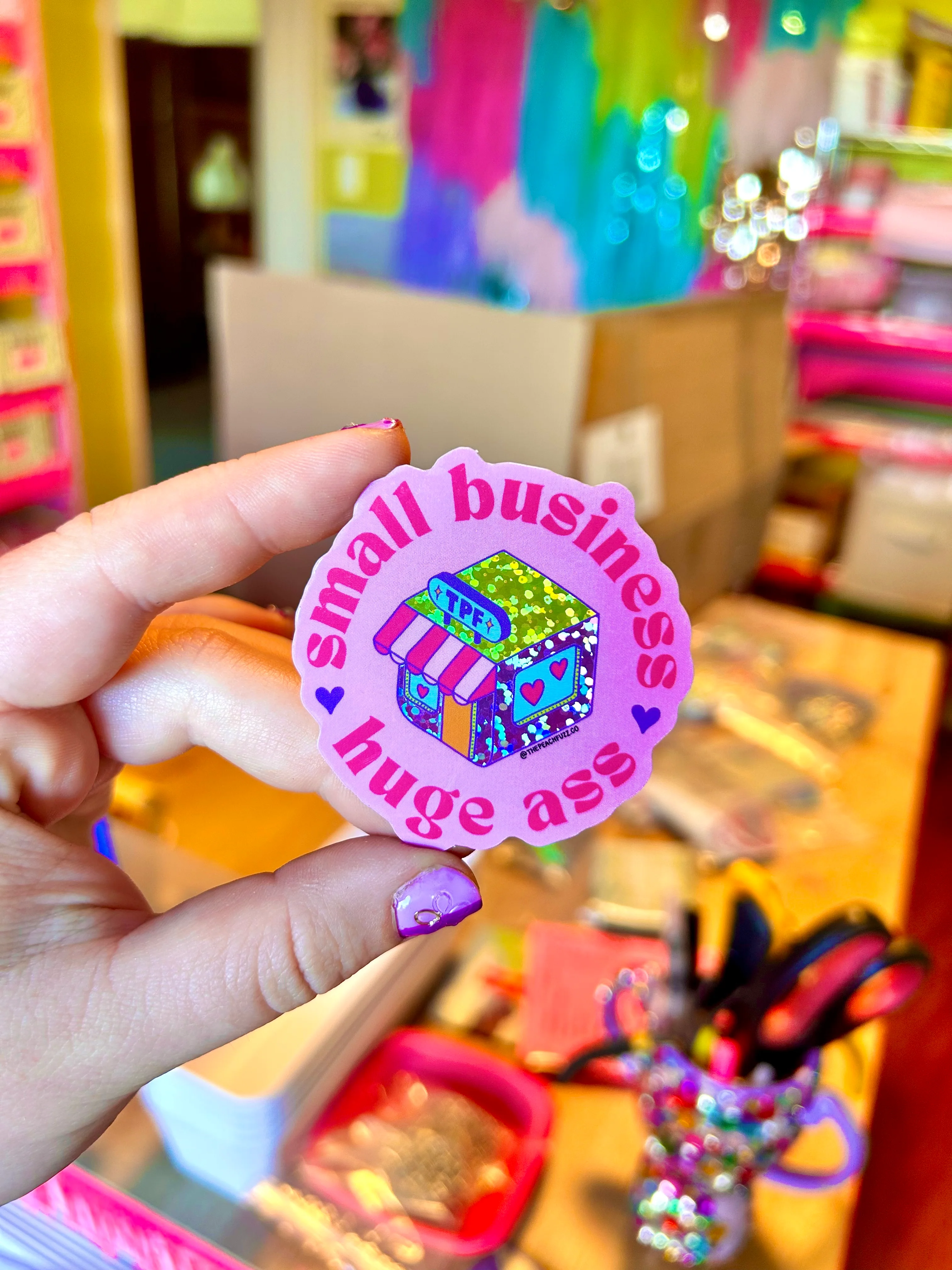 Small Business, Huge Ass Glitter Sticker - Image 4