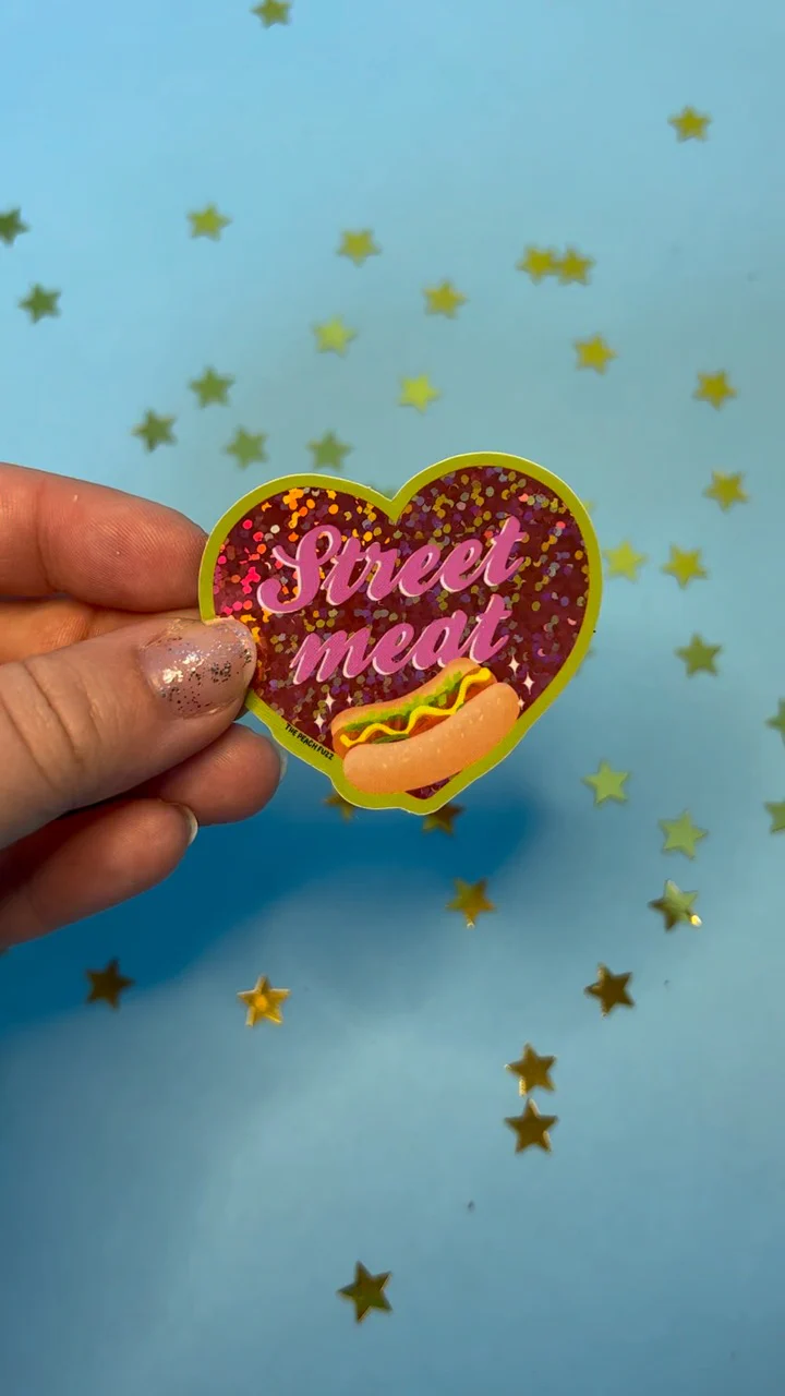 Street Meat Glitter Sticker - Image 2