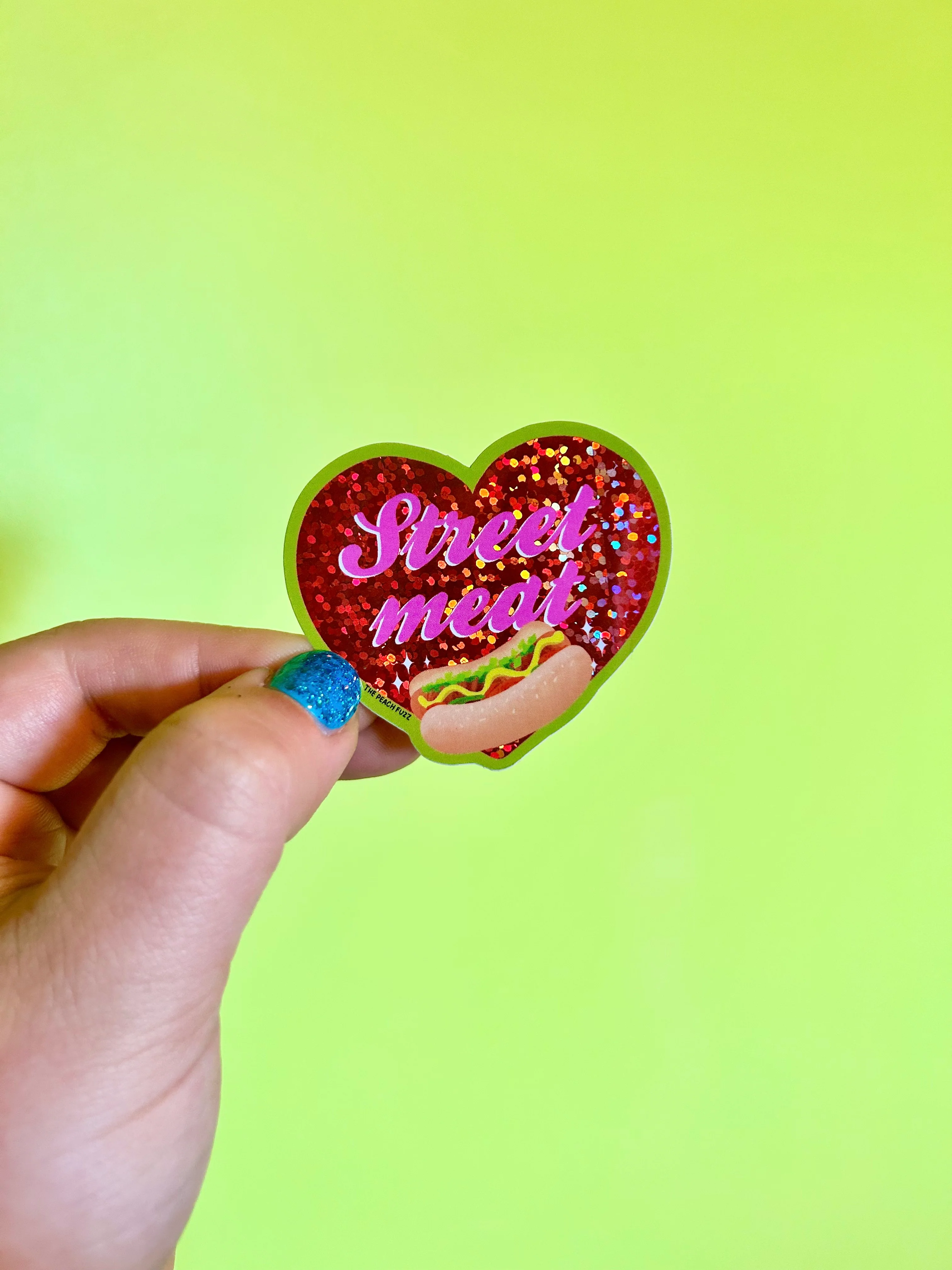 Street Meat Glitter Sticker - Image 5